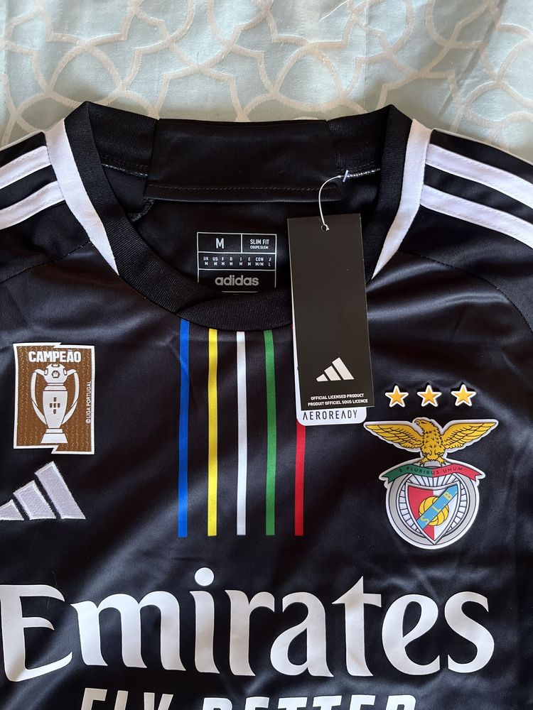 Camisola Benfica Joao Neves alternativa preta 23/24