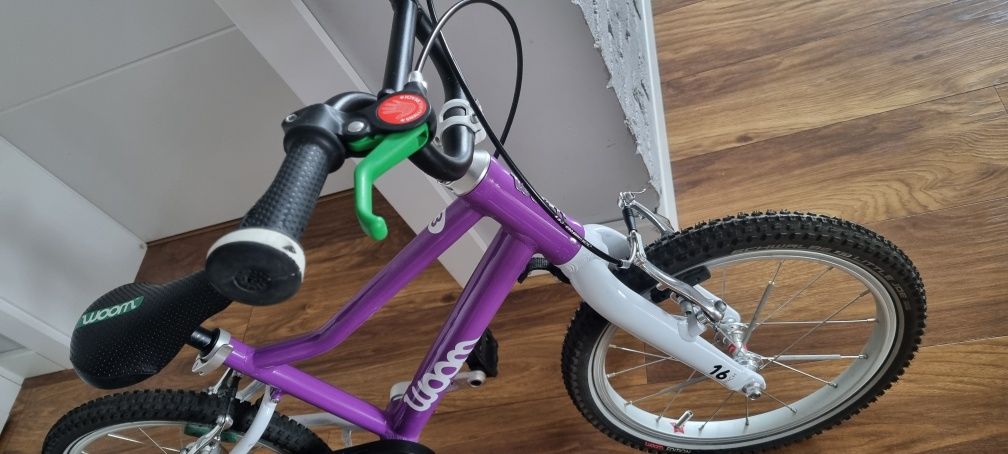 Woom 3 automagic 2 BIEGI rowerek 16 cali fiolet