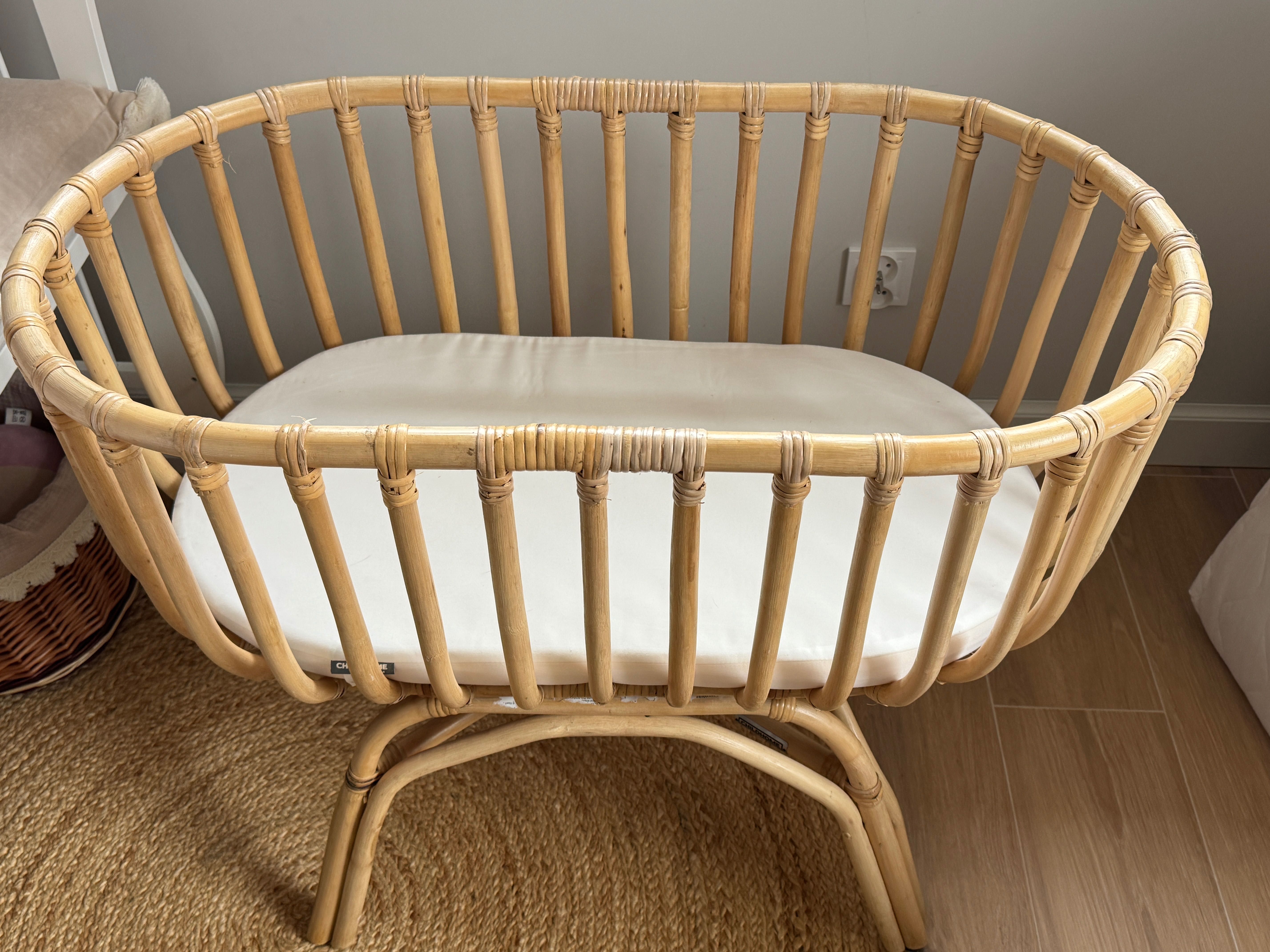 Childhome Łóżeczko Rattanowe 90x50cm Natural