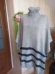 Sg Ponczo z golfem sweter oversize XXL