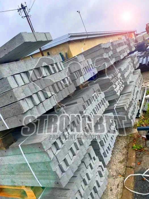 Słupki betonowe zbrojone do siatki leśnej, winorośli, producent