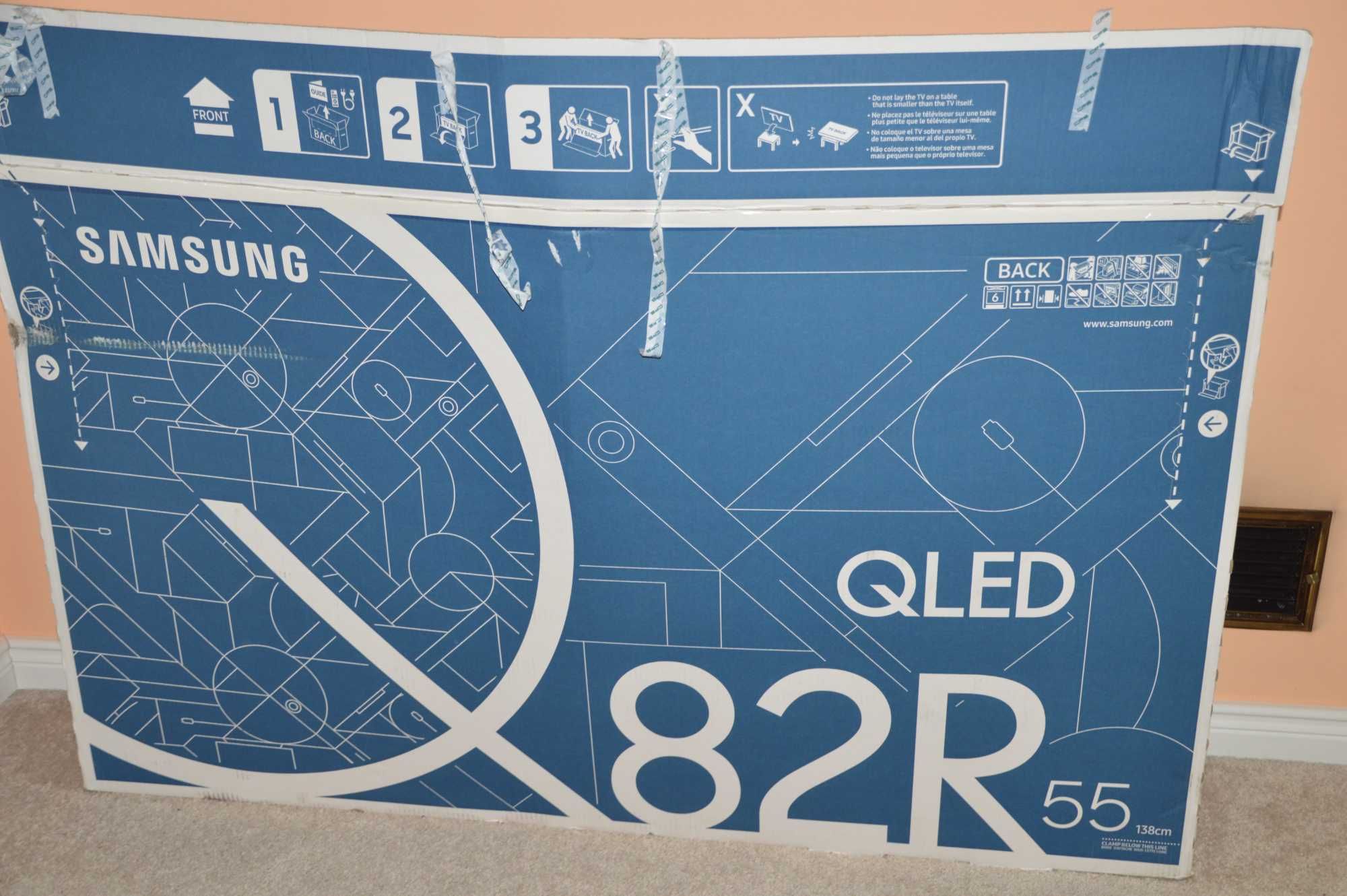 Telewizor Samsung QLED 55 cali uszkodzona matryca