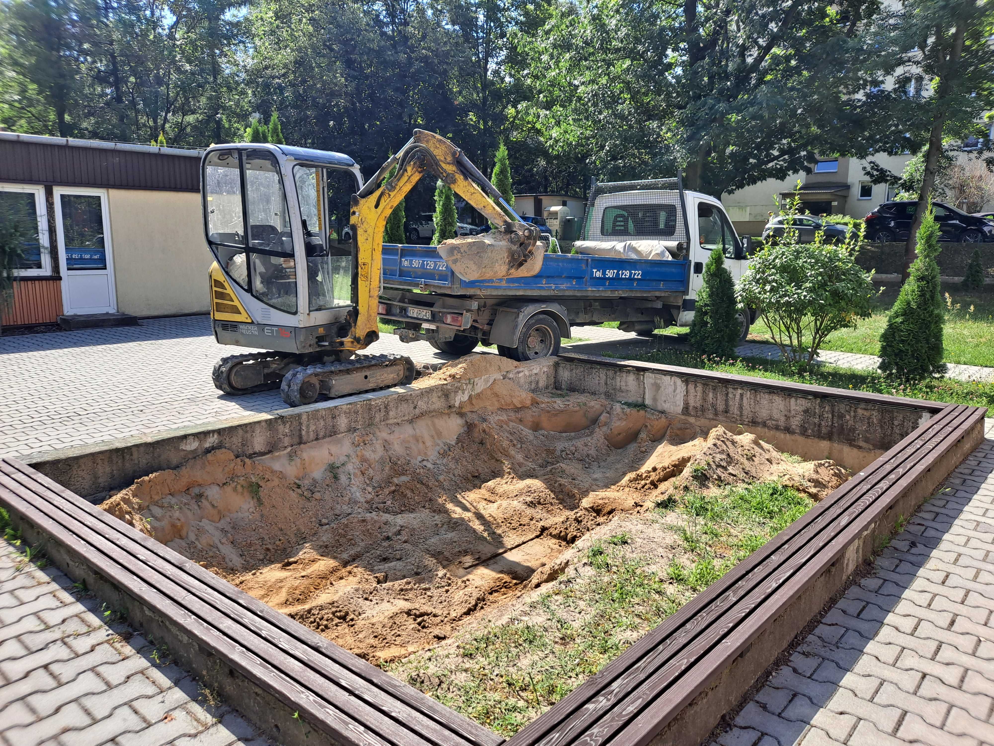 Wymiana piasku w piaskownicach, piasek do piaskownic z atestem, Kraków