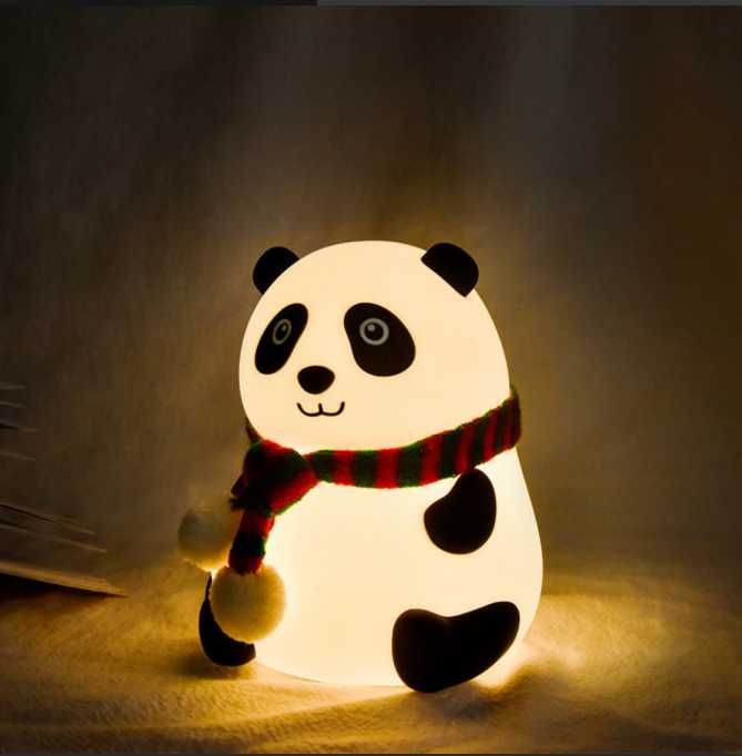 Дитячий силіконовий нічник світильник панда