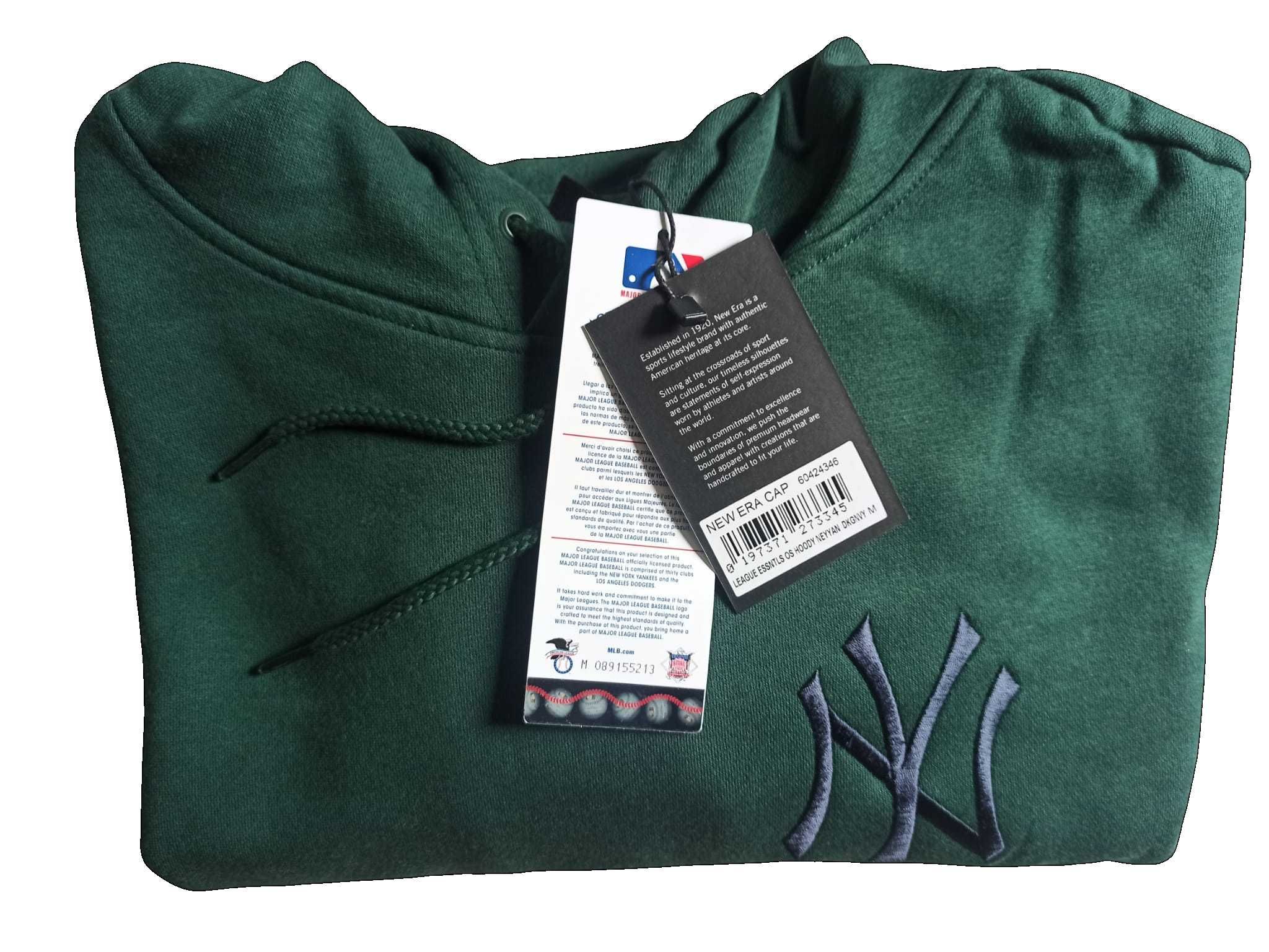 NOWA ORYGINALNA Bluza NEW ERA New York Yankees - ZIELONA rozm. M