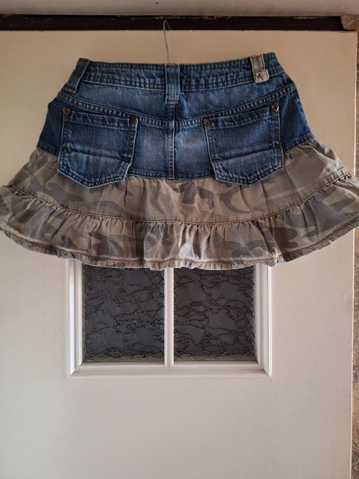 Spódnica jeansowa z falbanką