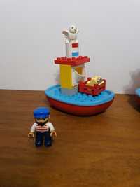 Lego duplo oryginalne klocki łódka kapitan