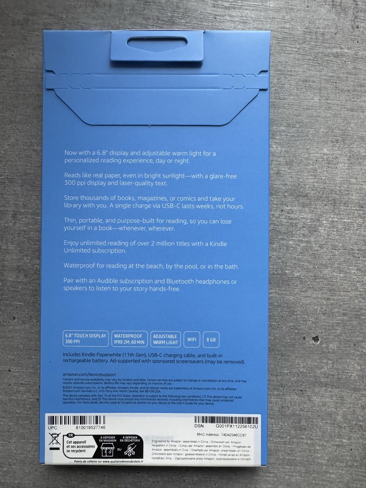 Kindle Paperwhite. 2023. 11 покол. 8Гб 7 дюйм Новий. Запакований