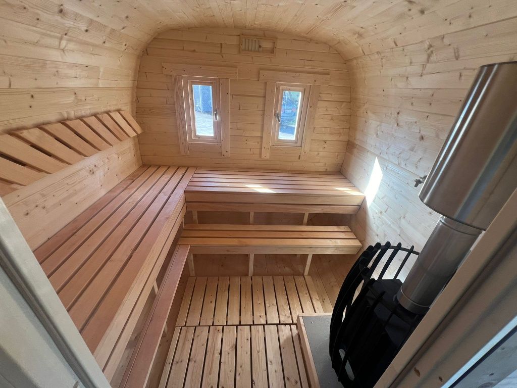 Sauna mobilna 4m na 2.2m z przedsionkiem