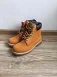Buty bezowe trapery house botki taupe zimowe