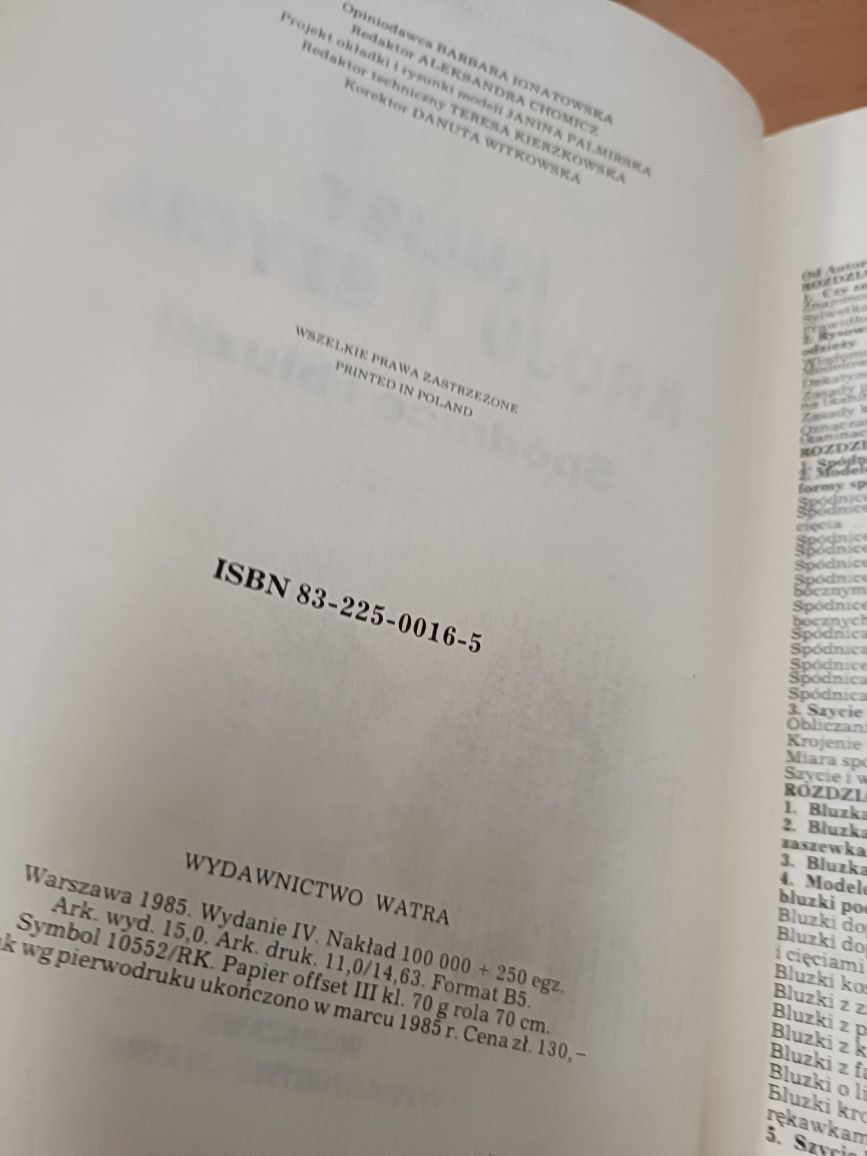 Kulisy kroju i szycia Zofia Hanus