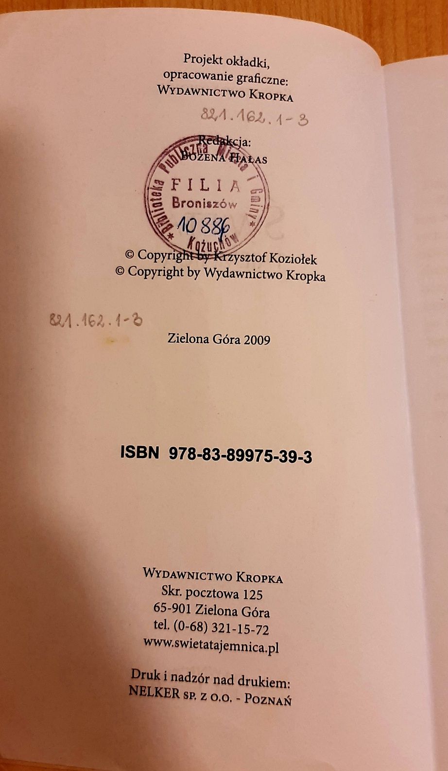 Święta Tajemnica Krzysztof Koziołek wyd. Kropka 2009
