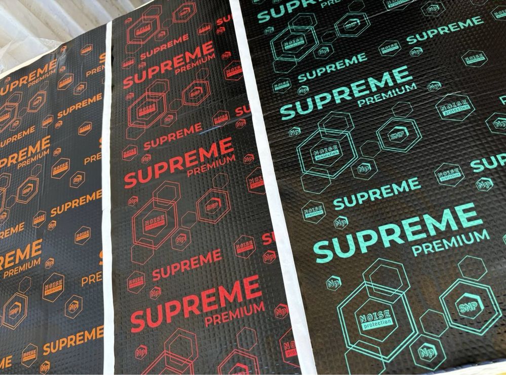 Виброизоляция, шумоизоляция Supreme Украина 500х700 , 1.5/2.0/3.0 мм