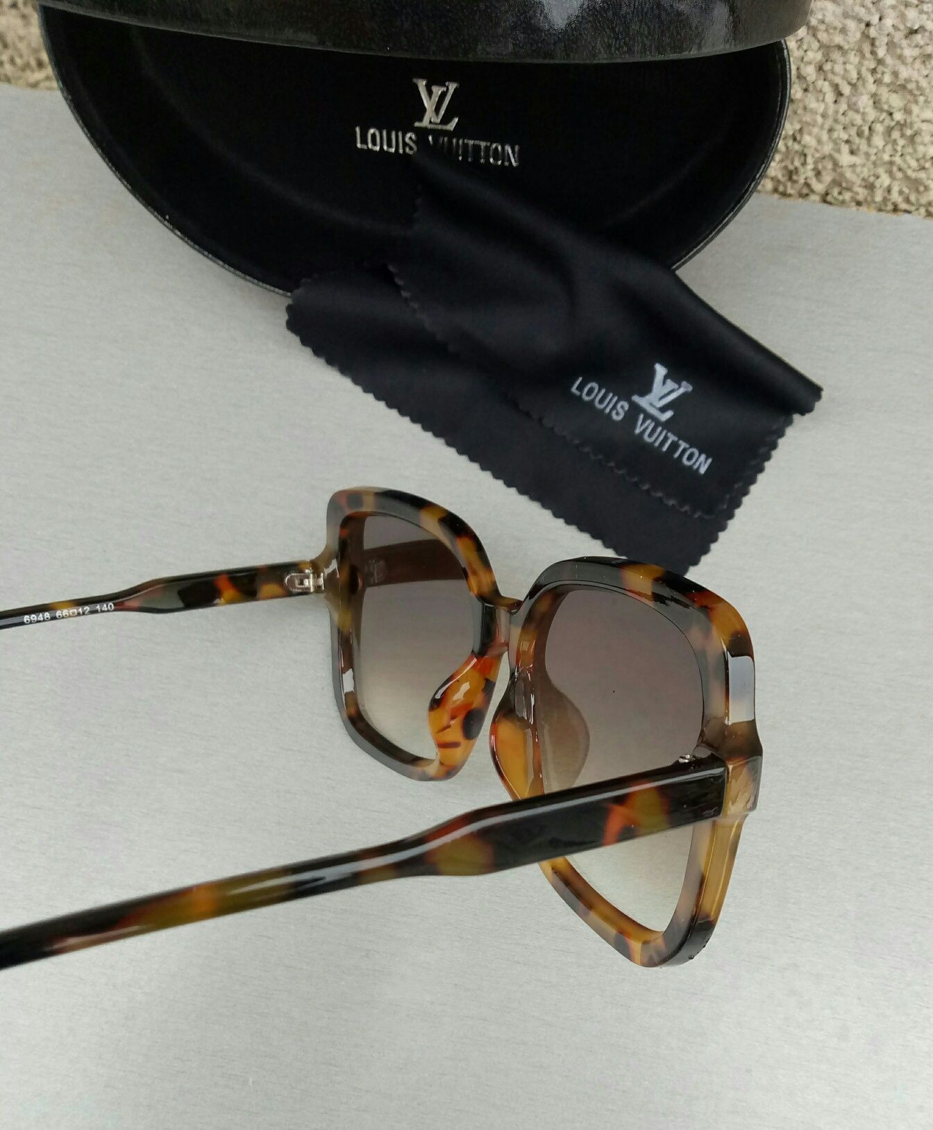 Louis Vuitton женские стильные очки от солнца коричневые тигровые