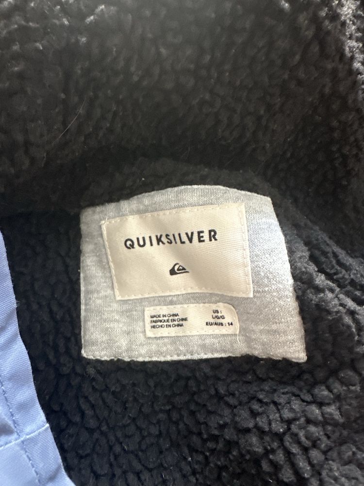 Casaco quiksilver azul , forrado, tamanho 14