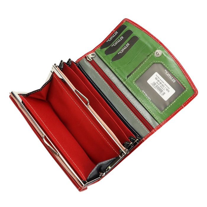 elegancki skórzany portfel damski cavaldi 2 kolory