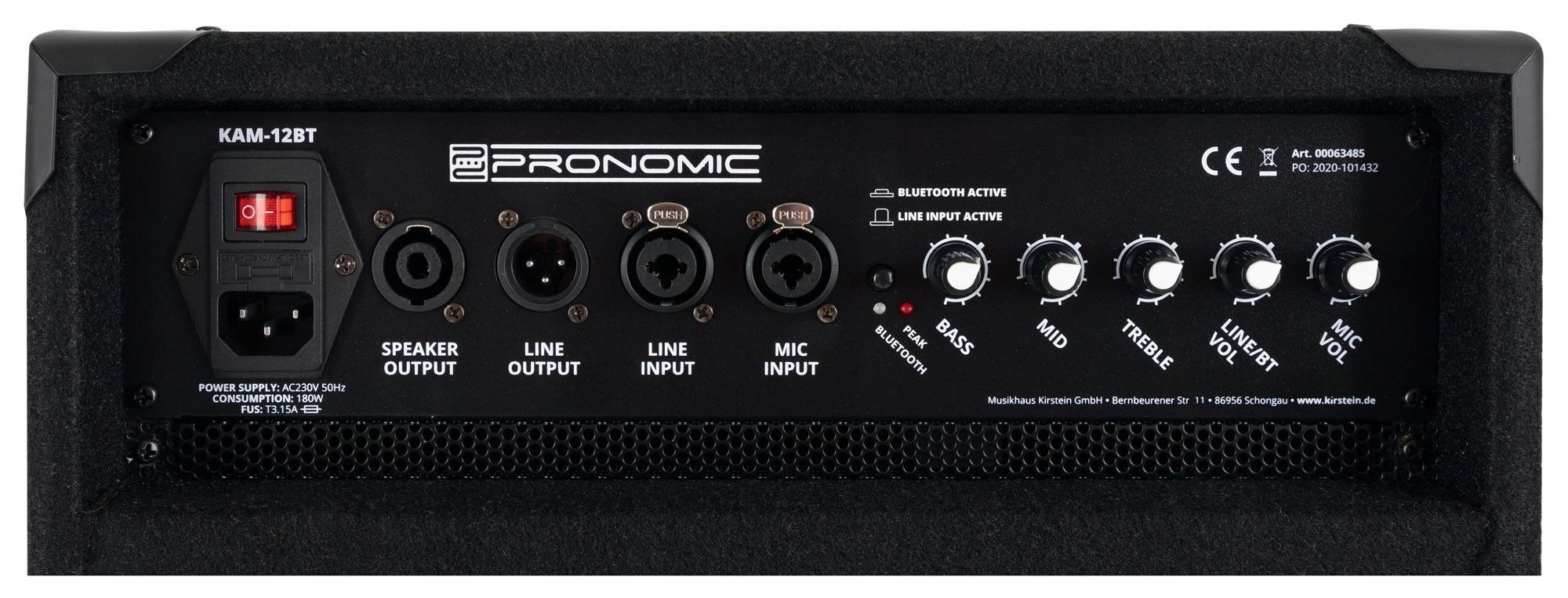 Monitor Sceniczny kolumna Głosnik Bluetooth 120W RMS