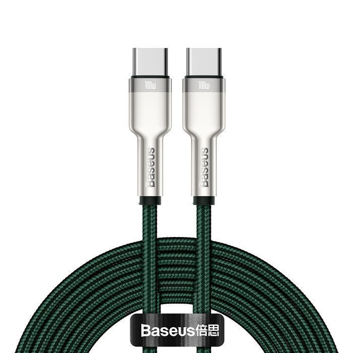 Baseus Kabel Cafule Metal Pd Usb-C - Usb-C 2,0 M Zielony 100W