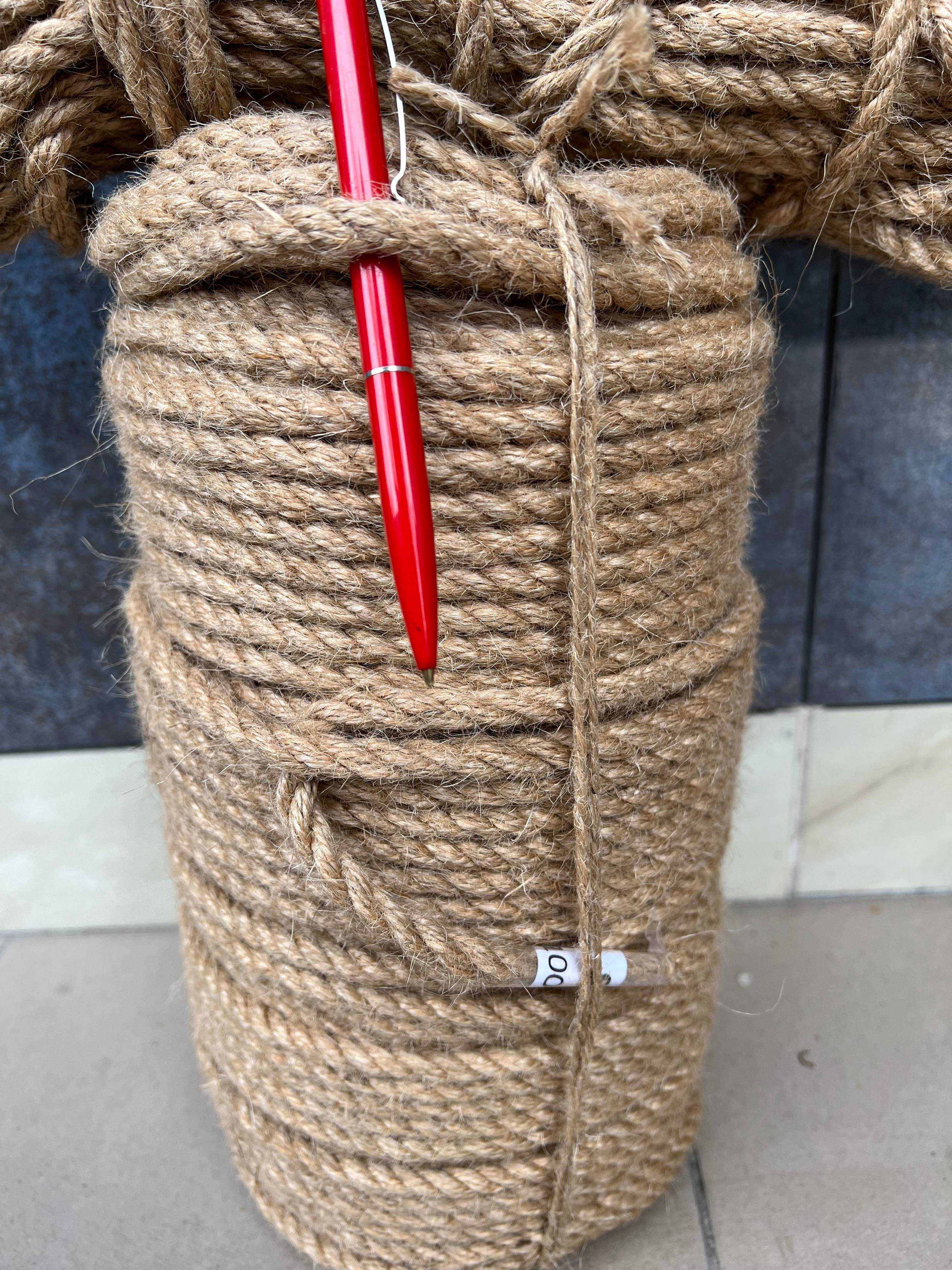 Канат джутовый 6 мм – 100м, веревка джутовая декоративная, натуральна