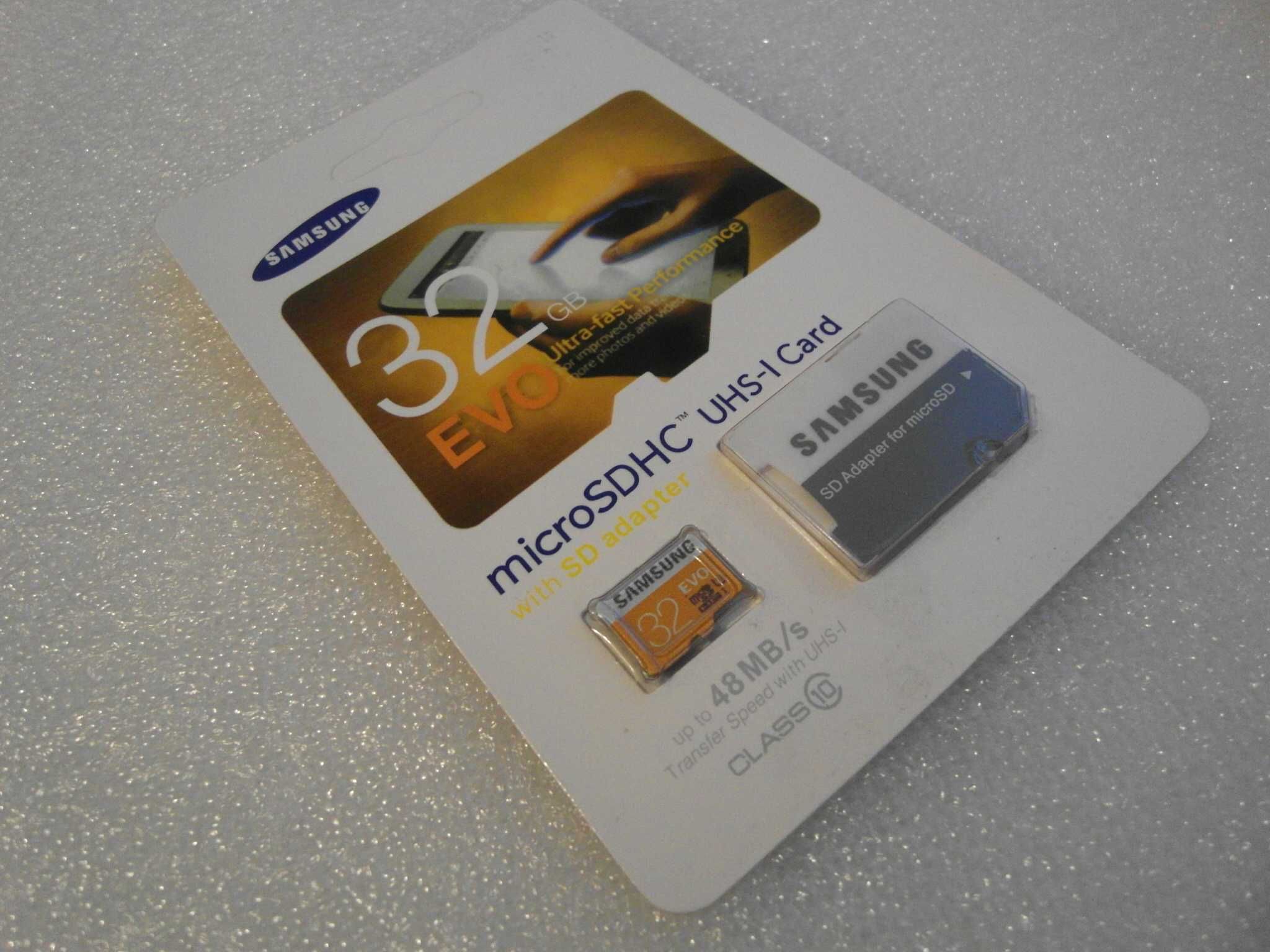 Новая скоростная карта памяти microSD Samsung на 32Гб