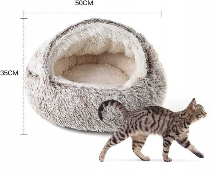 LEGOWISKO PLUSZOWE puchate miękkie poduszka domek dla kota 50 x 45 CM