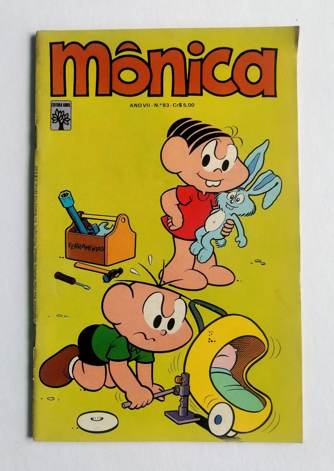 5 livros BD da Mônica  edições da Editora Abril e da Editora Globo
