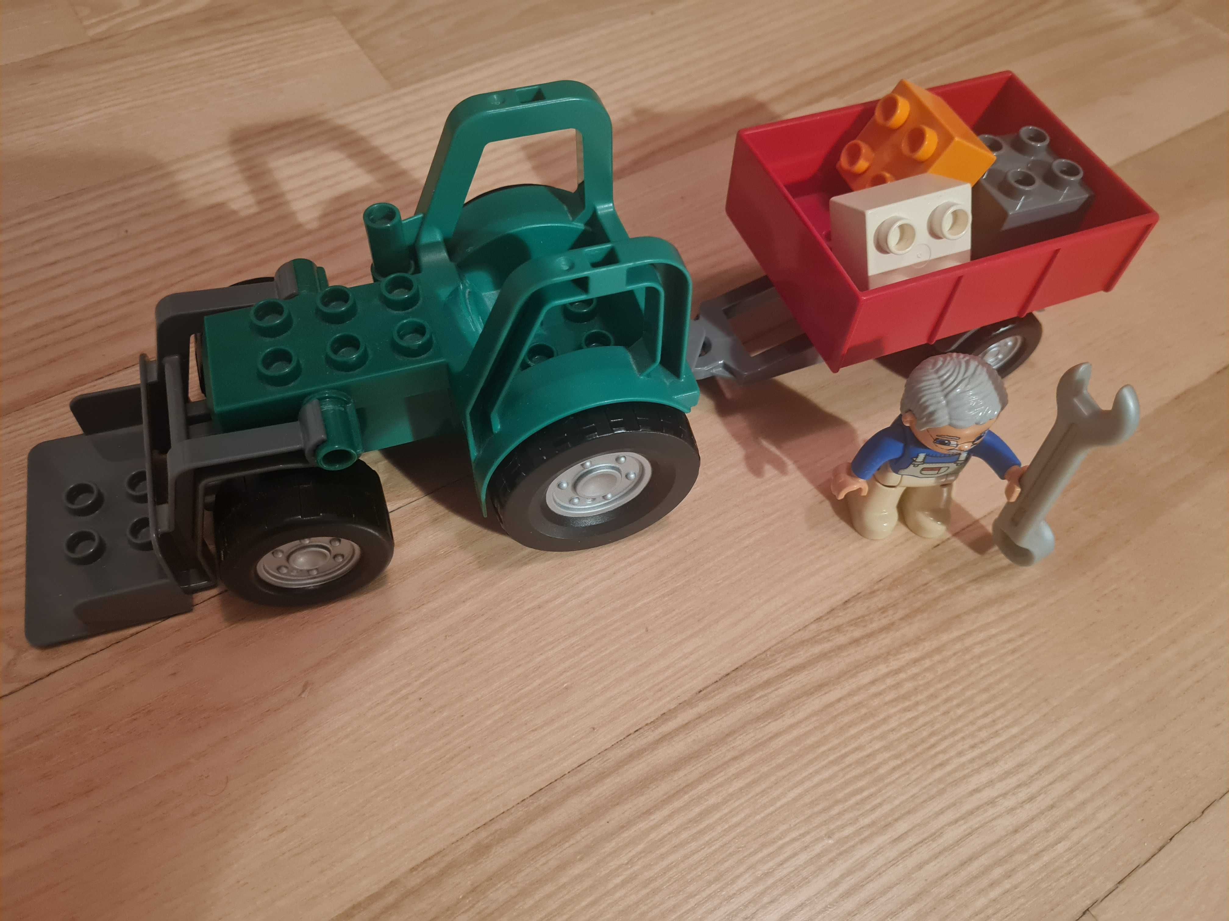 Klocki Lego Duplo Traktor z naczepą, dziadek