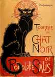 Plakat kot vintage styl art nouveau. Plakat nowy A3