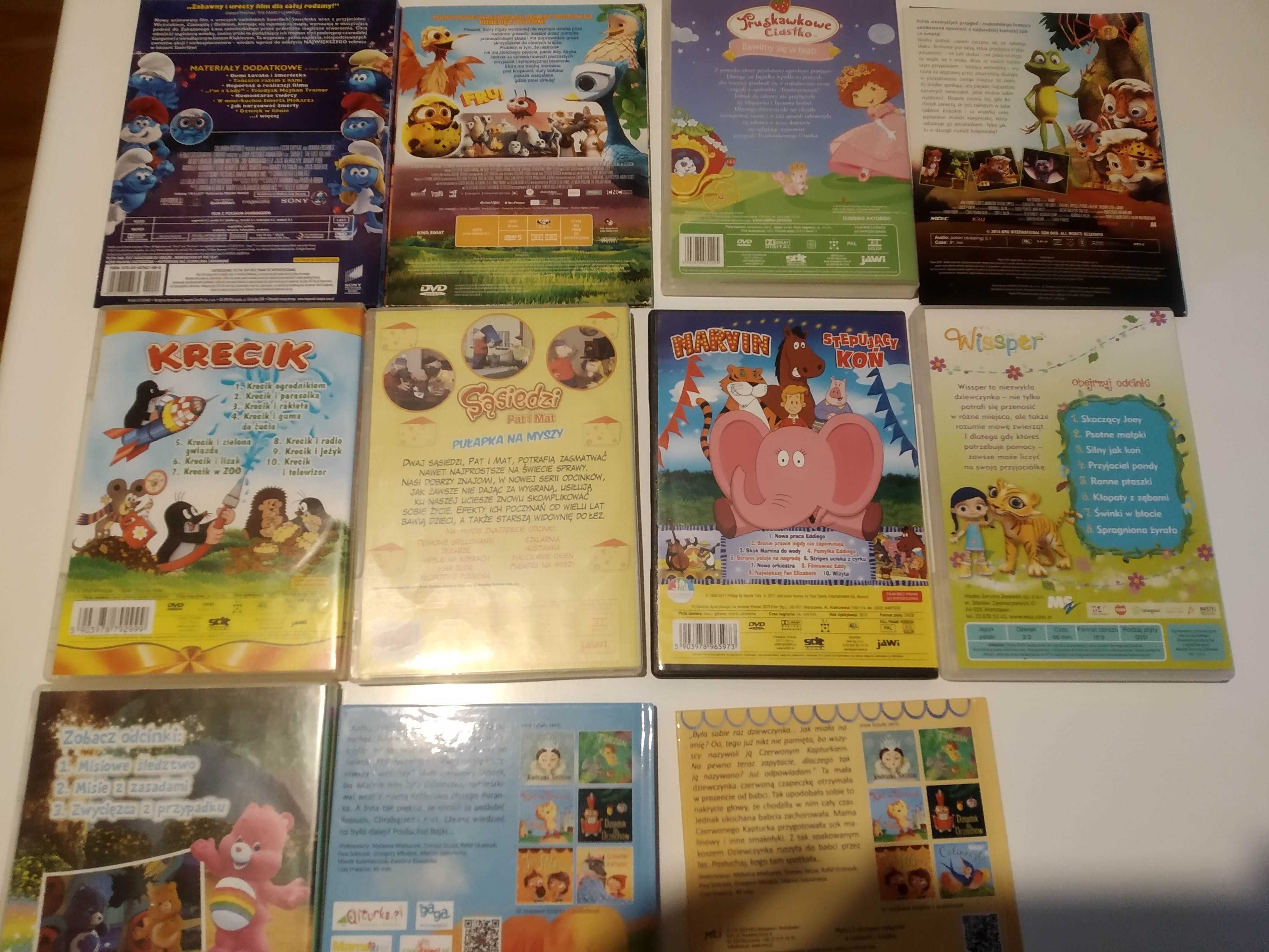 Zestaw bajek Masza i Niedźwiedź Peppa Smerfy Piosenki i inne na  DVD