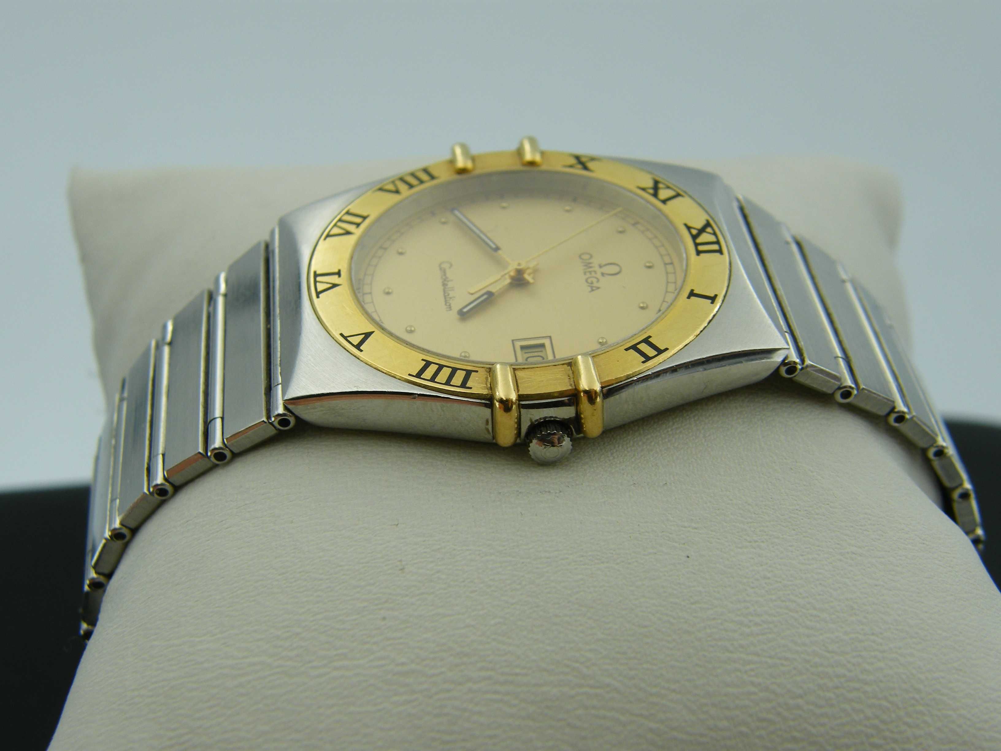 Omega Constellation Date Stal Złoto 18k Quartz 396.1070