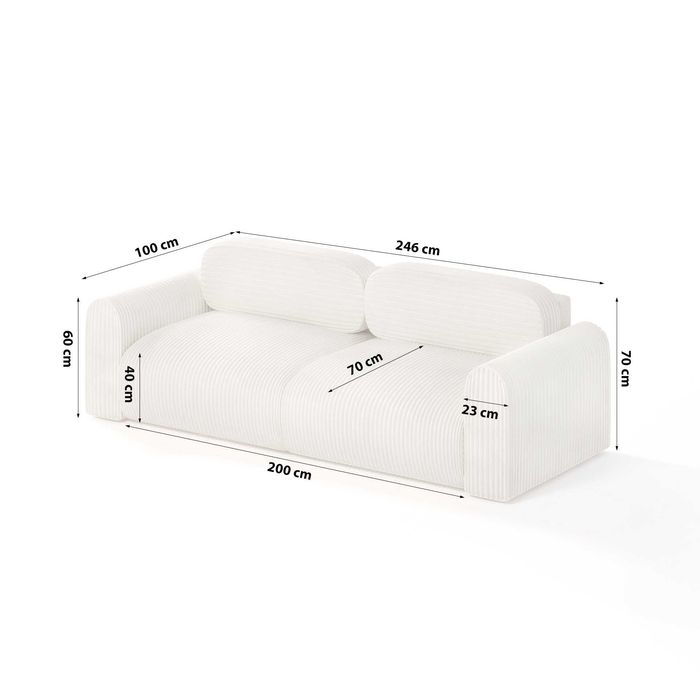 Wyjątkowa welurowa sofa w kolorze szarym z funkcją spania