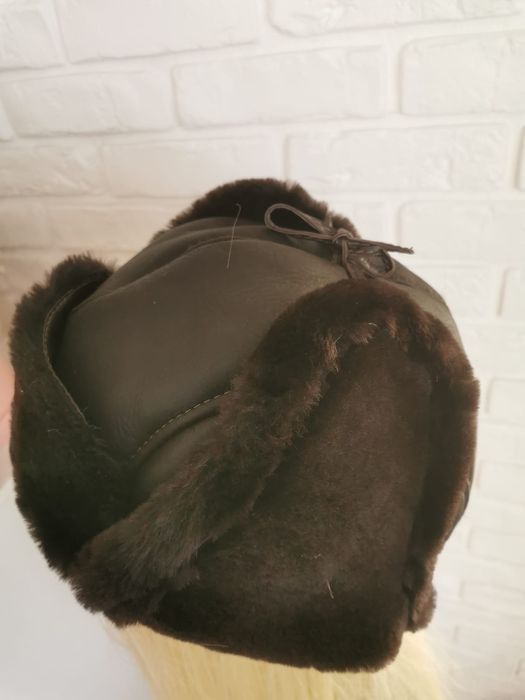 Czapka papacha skórzana