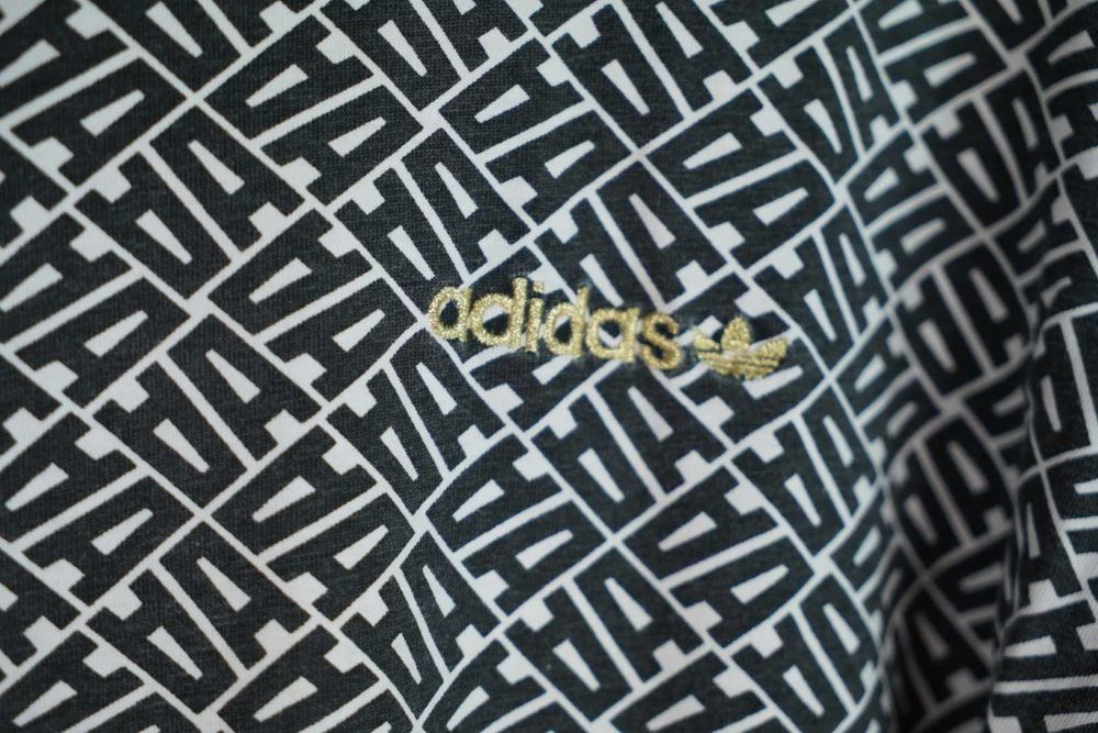 Adidas męski t-shirt koszulka retro XS S box turtleneck pod szyję