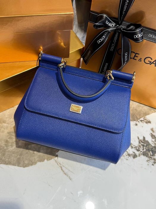 Сумка D&G Dolce & Gabbana Sicily люкс 1:1 | бежева, золота, синя