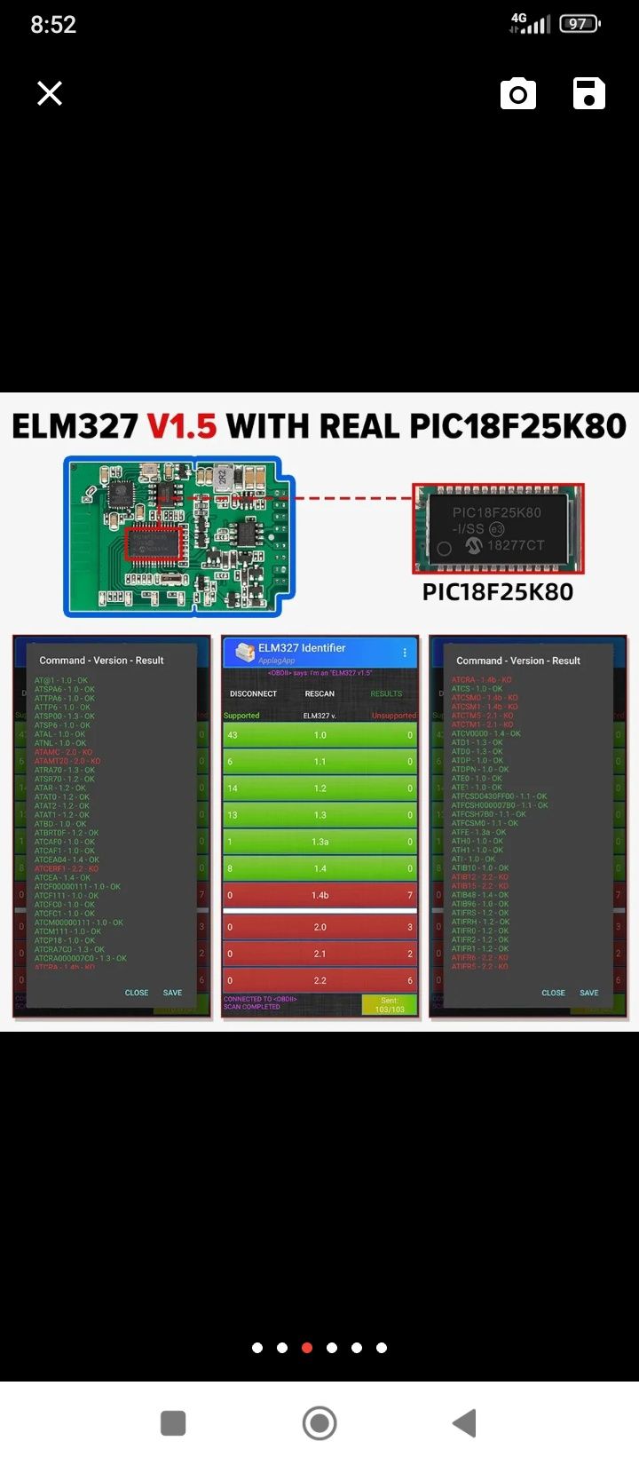 Авто сканер ELM 327 v.1.5 bluetooth, wi-fi