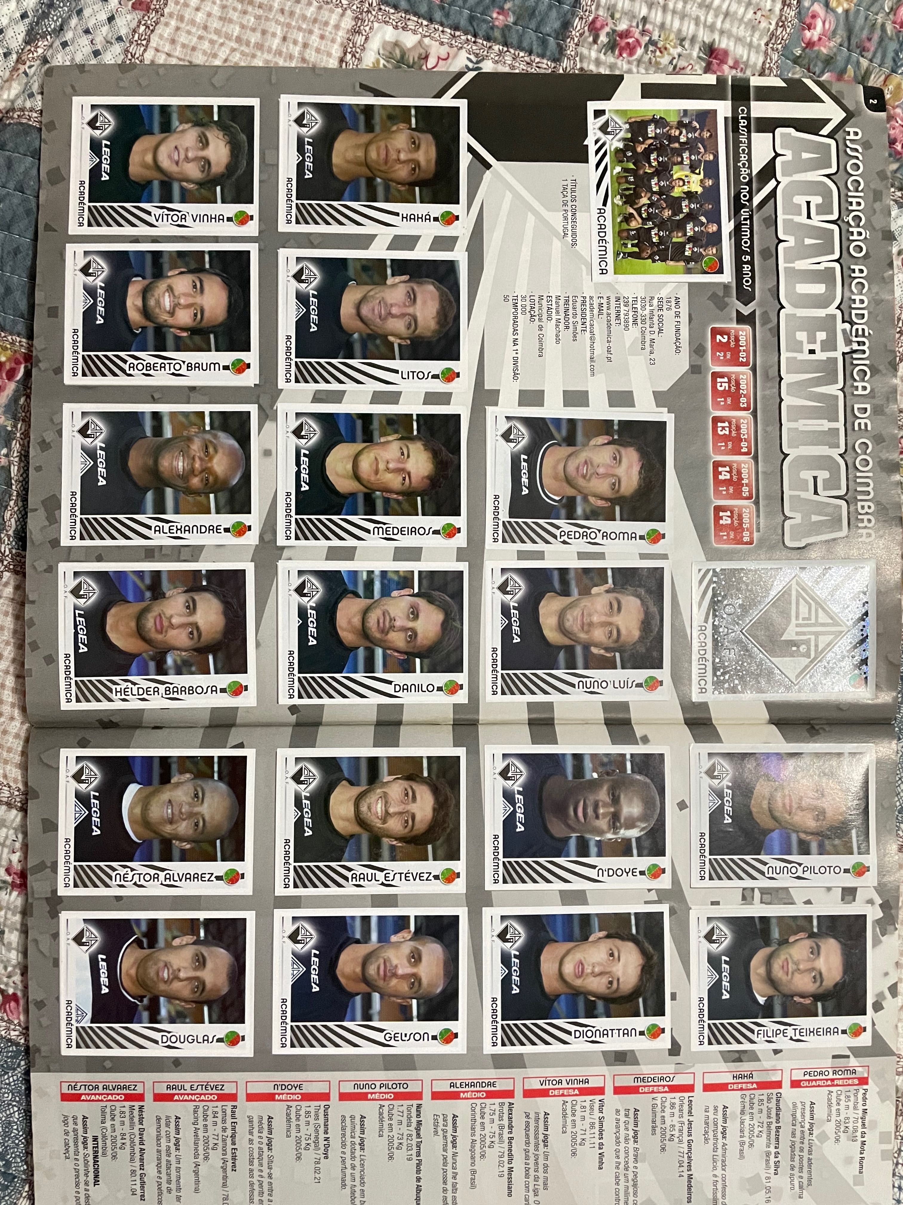 Caderneta Panini completa 2006/07