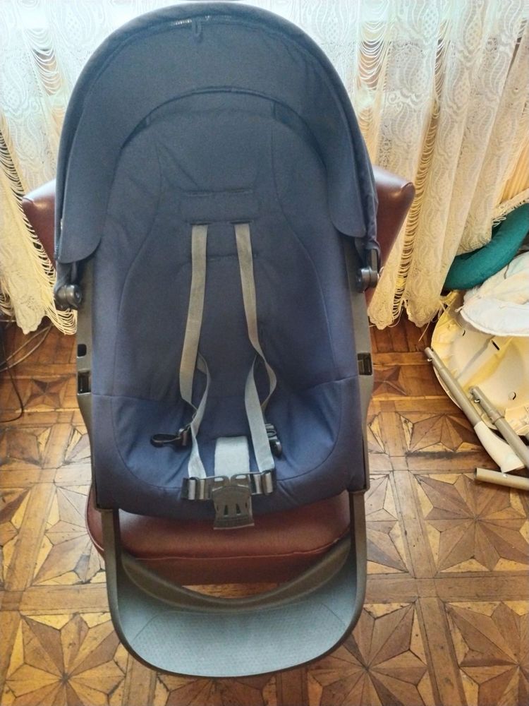 Коляска Stokke 3в1, blue, бу