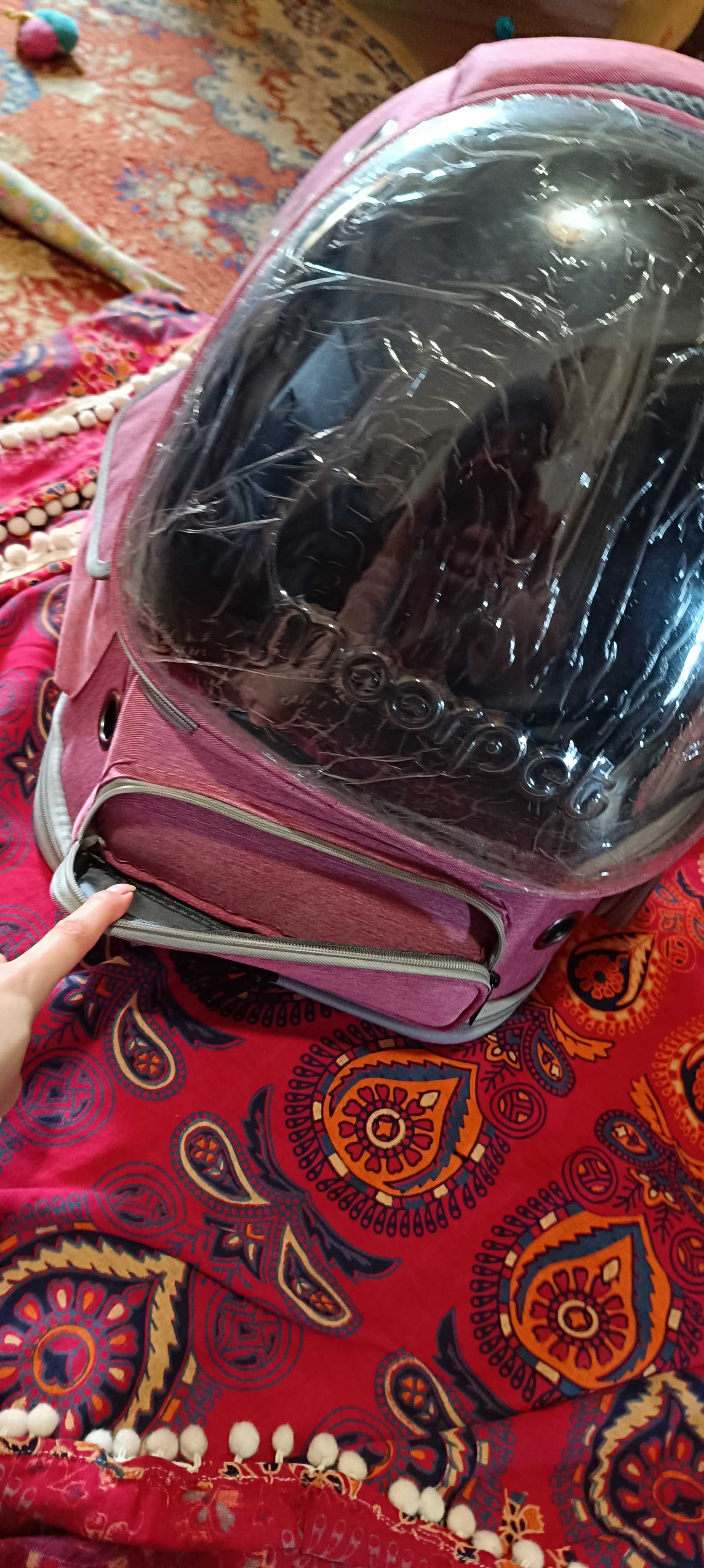Mochila de transporte para gatos e cães até 6kg