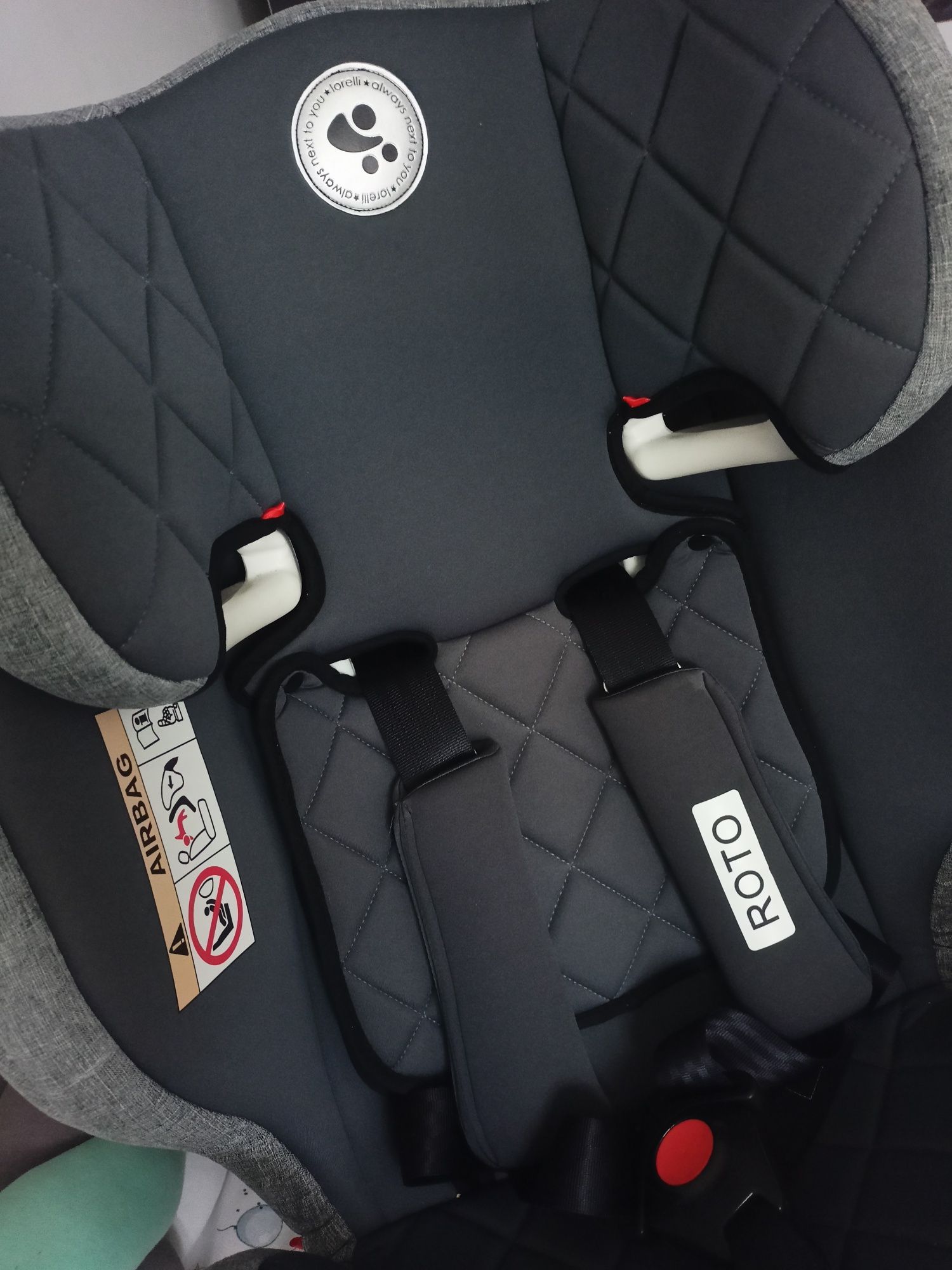 Jak NOWY! Fotelik samochodowy Lorelli ISOFIX obrotowy 360°; 0-36 kg