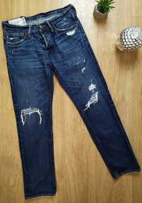 Abercrombie 30/30 rollins low rise skinny z rozdarciami męskie S