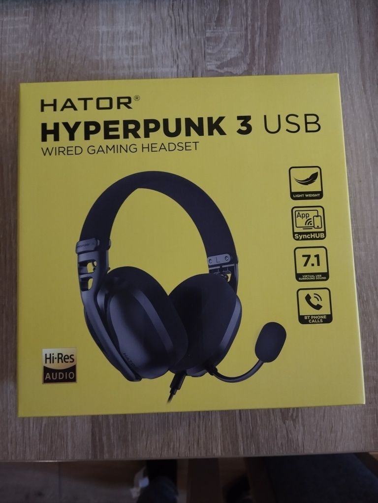 Słuchawki gamingowe Hator Hyperpunk 3 USB nowe