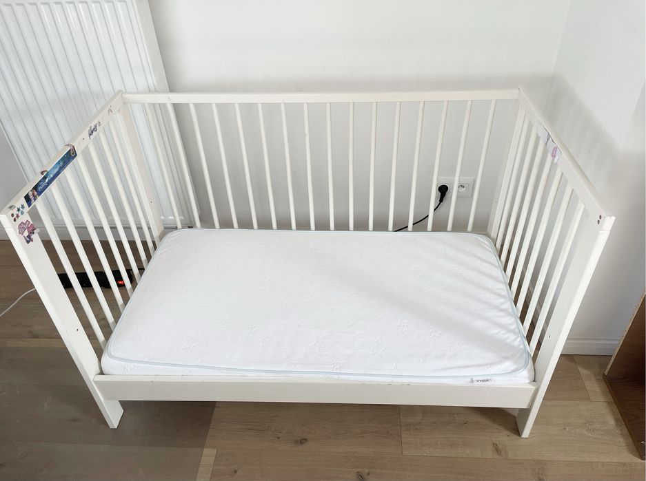 IKEA Łóżeczko Gulliver 120x60 z materacem Vyssa