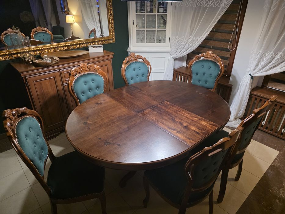 Stół+6 krzesel/zestaw Ludwikowski