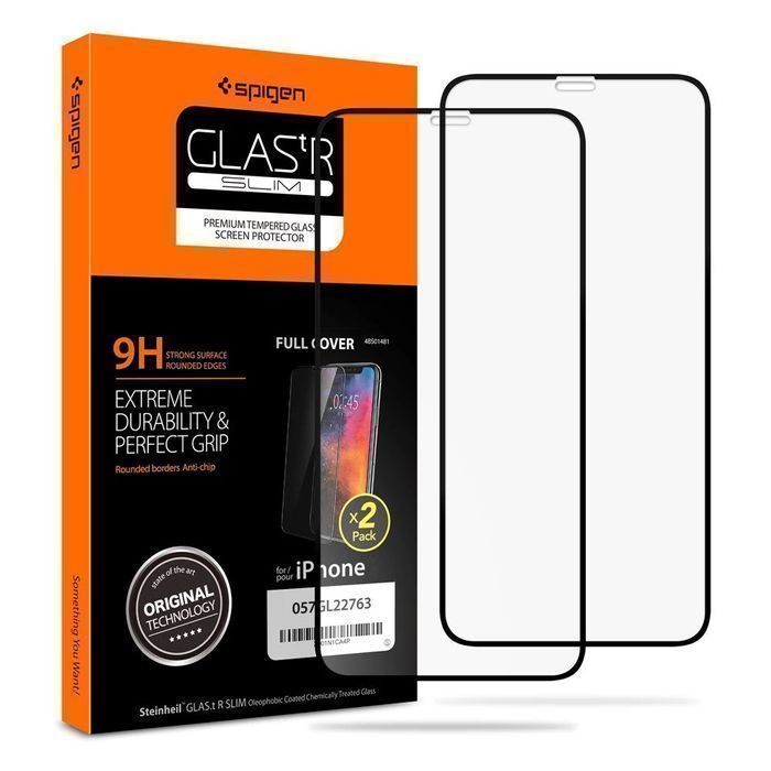 Szkło Hartowane Spigen Glass FC 2-Pack iPhone X/Xs/11 Pro Czarny