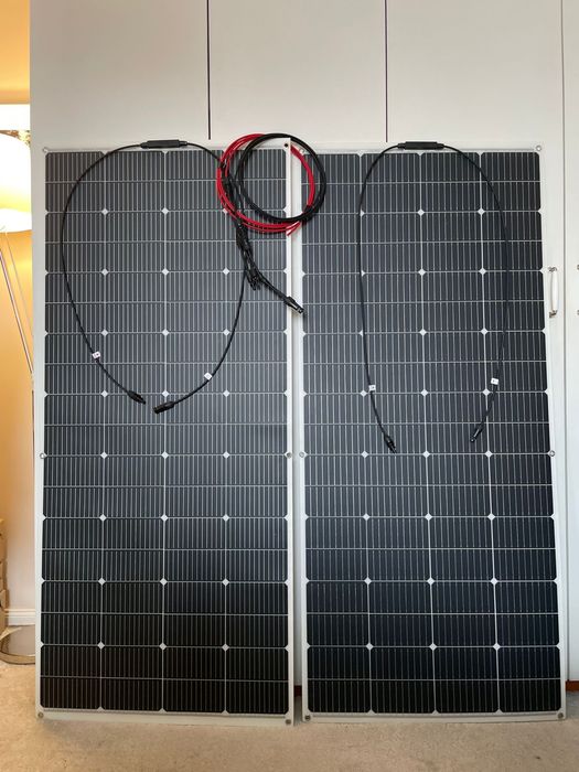 2x VOLT elastyczne panele200W fotowoltaiczne bateria kamper solarne
