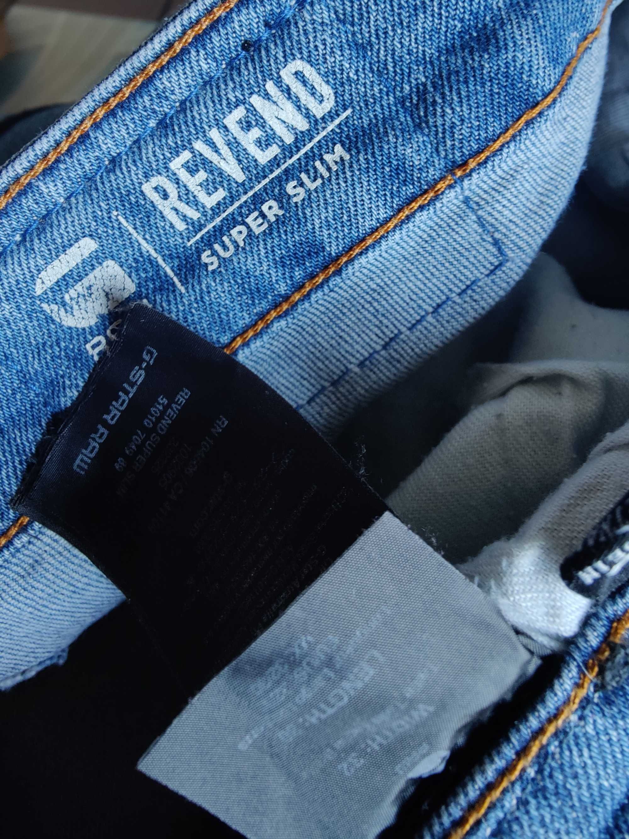 Джинсы G-star Raw revend super slim jeans Holland w32 stretch blue.