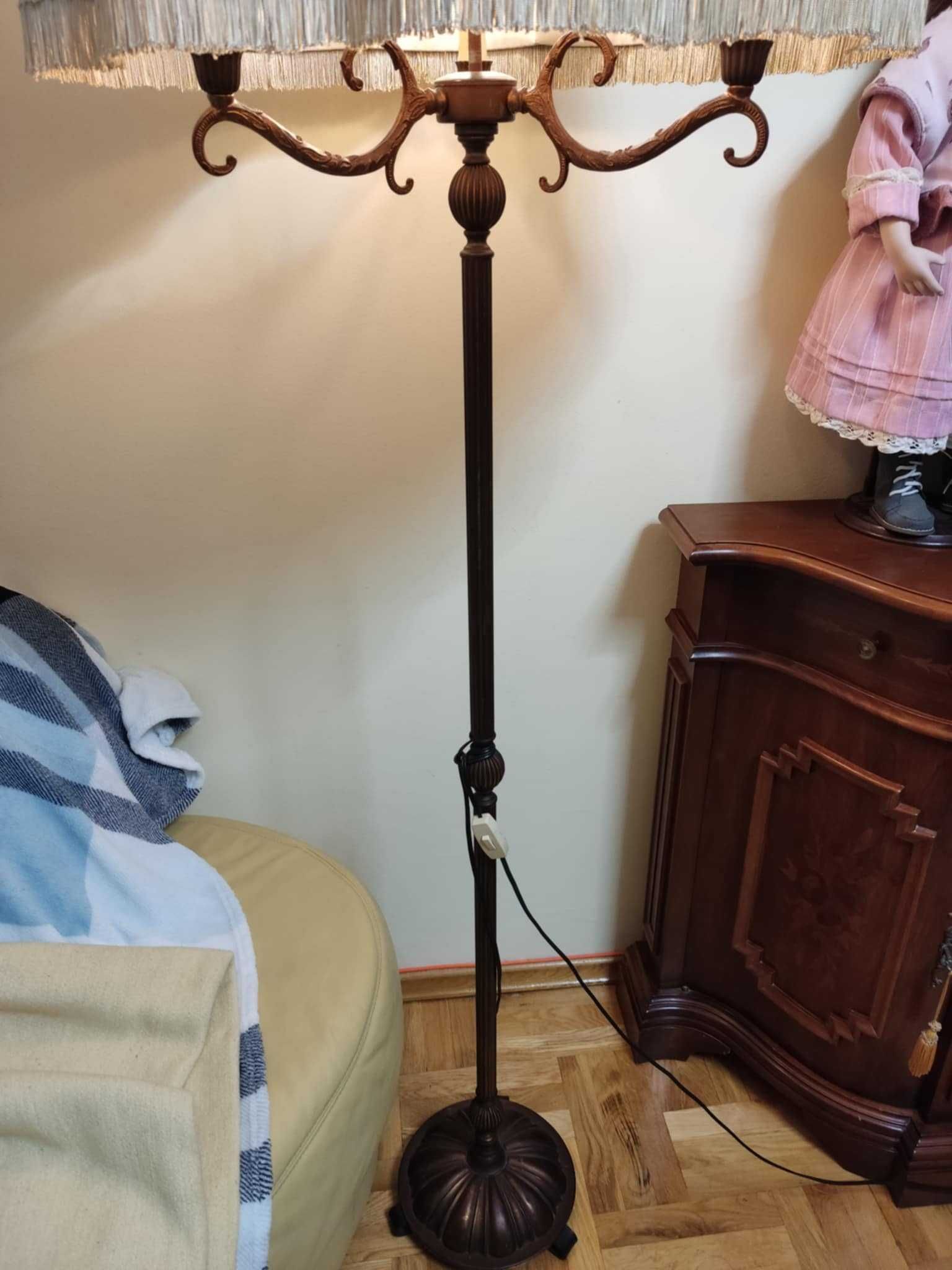 stara lampa  podłogowa 3 ramiona