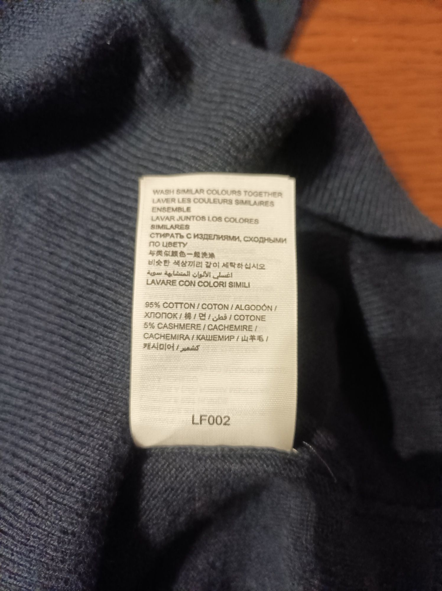 Granatowy, męski sweter .Cashmere Blend.