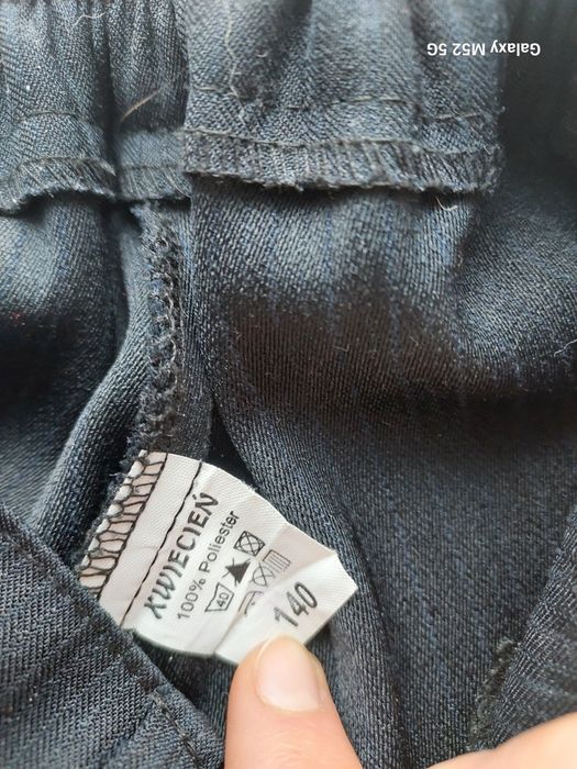 Spodnie garniturowe,  kamizelka r. 140