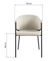 zz754 Krzesło tapicerowane Kronos jasnobeżowe - 2 szt.